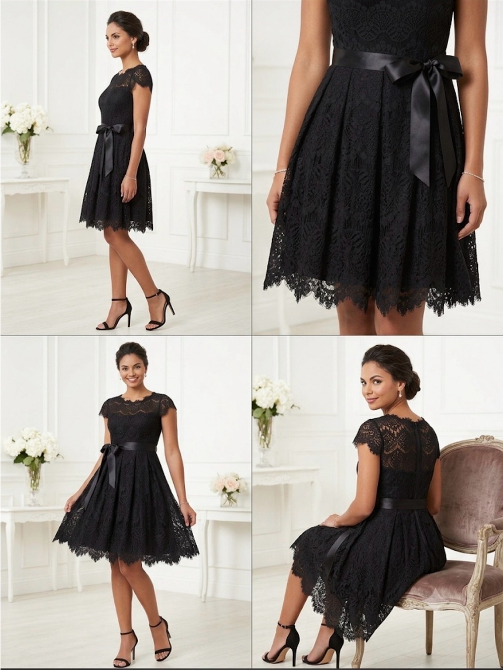 MADE IN USA | Xscape by Joanna Chen Black Lace_Size 14